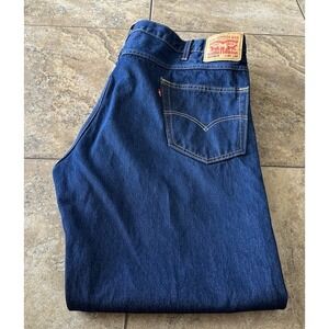 Levis Western Fit Jeans Mens 44x32 Big Tall Mountain Rain Blue Bootcut Fit 43X31